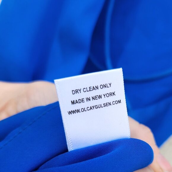 Olcay Gulsen 100% Silk Open Cross Back Mini Dress - Picture 7 of 8